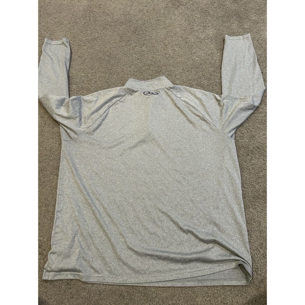 Under Armour Sweater Mens XL Dark Gray Loose Heatgear Quarter Zip Performance - Picture 2 of 3